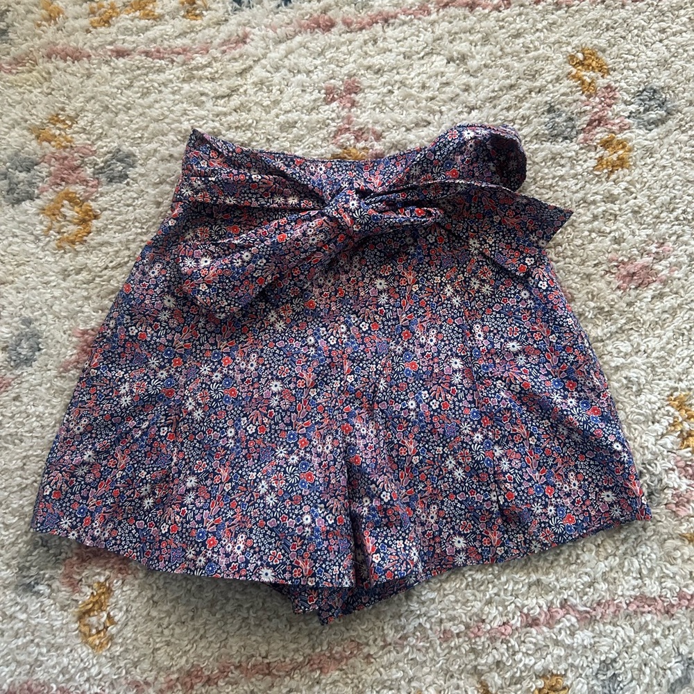 J.crew floral tie front shorts‎ 0